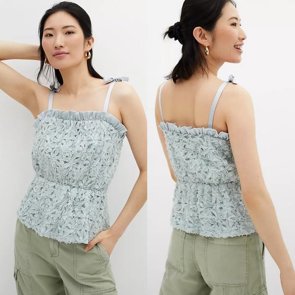 ANTHROPOLOGIE Textured Peplum Tank - Picture 1 of 4